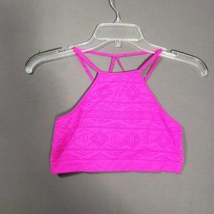 Victoria's Secret High Neck Strappy Bra, Hot Pink, Medium